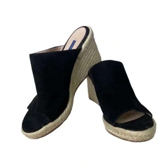 STUART WEITZMAN Marabella Suede Espadrille Wedge Sandals Size 9.5M - Picture 3 of 14